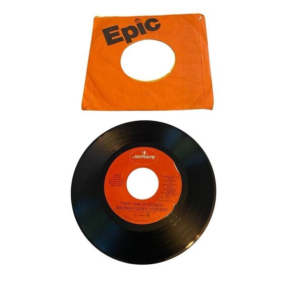 Bachman Turner Overdrive Takin Care Of Business 45 RPM Mercury 73487 1973 - Picture 2 of 4